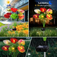 Solar Garden Lights Outdoor 2024 Upgraded Anthurium Plant Solar Flowers Lights Outside Waterproof Gardening Gifts For Mom Wome