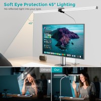 Led Desk Lamp For Office Home Eye Caring Architect Desk Light With Clamp Double Head 24W Ultra Bright Table Lamp With Remote C