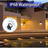 Tensul 10W Warm White Pond Lights Led Underwater Lights 900Lm Ip68 Waterproof Aluminium Case Fountain Lights Submersible Waterf