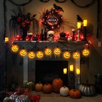 Halloween Led Pumpkin Lights 85Ft Jack O Lantern Pumpkin String Lights With 10 Led Jack O Lantern Lights For Indoor Outdoor