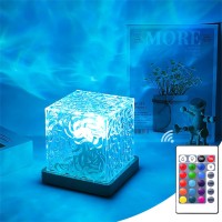 Jashuomund Aurora Glow Lamp With Remote Control 16 Color Dynamic Northern Lights Aurora Projector Ocean Wave Projector Water L