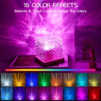 Jashuomund Aurora Glow Lamp With Remote Control 16 Color Dynamic Northern Lights Aurora Projector Ocean Wave Projector Water L