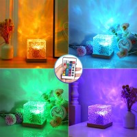 Jashuomund Aurora Glow Lamp With Remote Control 16 Color Dynamic Northern Lights Aurora Projector Ocean Wave Projector Water L