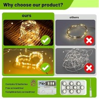 Fairy Lights Battery Operated String Lights 6Pack 7Ft 20Led With Remote And Timer 8 Modes Mini Powered Twinkle Mason Jar Lights