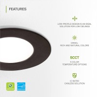 Asd 3 Inch Led Recessed Light 2700K3000K3500K4000K5000K 6W 30W Eqv Ultra Thin Dimmable Ceiling Lights With J Box Canle