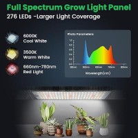 Garpsen Grow Lights For Indoor Plants 276 Leds Full Spectrum Plant Light With Auto Timer 61216H 3 Color Modes 5 Dimmable L