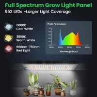 Garpsen Grow Light 6000K Full Spectrum Plant Lights For Indoor Growing With Auto Timer 61216H 5 Dimmable Levels 3 Color Mo