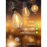 Svater Outdoor String Lights 200 Ft Patio Lights For Outside With Plastic Led Bulbs Waterproof Ip65 Commercial Backyard Hangin