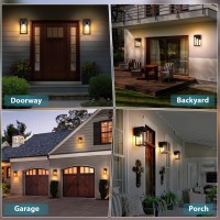 Lwsoy Dusk To Dawn Outdoor Lighting 2 Pack Porch Lights Outdoor Waterproof Exterior Lighting Fixtures With Clear Glass E26 Bas