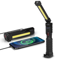 Rechargeable Work Light 1800Mah Magnetic Flashlight Foldable Portable Led Work Light Grill Light 800 Lumens 7 Lighting Modes M