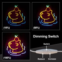 Fvkclto Cute Cappy Neon Signs Adjustable Led Neon Lights Capybara Anime Neon Sign Room Decoration Lights For Girls Room Kid Bed