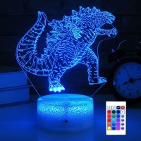 Shinecloud Creative Night Light 3D Illusion Light Led Table Lamp Monsters Toys Decor Light Romote Control16 Color Birthday Gift