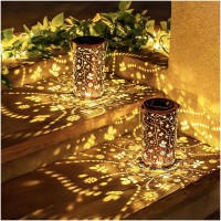 Bee Solar Lanterns Outdoor Waterproof Hanging Solar Lights Bee Gifts For Women Men Metal Decorative Led Bee Lanterns For Garden