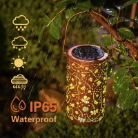 Bee Solar Lanterns Outdoor Waterproof Hanging Solar Lights Bee Gifts For Women Men Metal Decorative Led Bee Lanterns For Garden