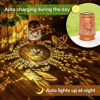 Hummingbird Solar Lanterns Outdoor Waterproof Hanging Solar Lights Hummingbird Gifts For Women Men Metal Decorative Led Hummingb