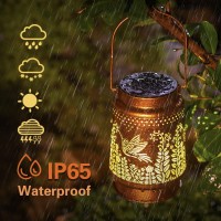 Hummingbird Solar Lanterns Outdoor Waterproof Hanging Solar Lights Hummingbird Gifts For Women Men Metal Decorative Led Hummingb