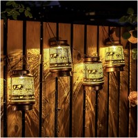 Cow Solar Lanterns Outdoor Waterproof Hanging Solar Lights Cow Gifts For Women Men Metal Decorative Led Cow Lanterns For Garden