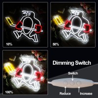 Ice Hockey Penguin Neon Signadjustable Led Penguins Neon Lightsanime Ice Hockey Penguin Neon Sign Room Decoration For Kids Be