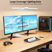 Kablerika Desk Lamp Double Light Bright Led Desk Lights For Home Office Eye Care Reading Table Lamps With Base Dimmable Des