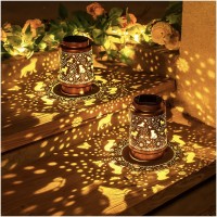 Dog Solar Lanterns Outdoor Waterproof Hanging Solar Lights Dog Gifts For Women Men Metal Decorative Led Lanterns For Garden Deco