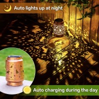 Dog Solar Lanterns Outdoor Waterproof Hanging Solar Lights Dog Gifts For Women Men Metal Decorative Led Lanterns For Garden Deco