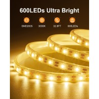 Lifengsoler 328Ft Solar Led Strip Lights Outdoor Warm White 600Leds Solar Usb Powered Dimmable Strip Lights With Remote Ip6