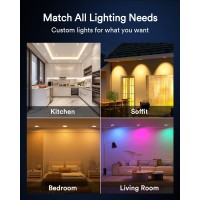 Lumary Smart Gimbal Recessed Lighting 6 Inch Max 35520 Adjustable Led Recessed Lights Canless Downlight Wifi Bluetooth Rgbcw