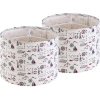 Goso Drum Beige Lamp Shades Set Of 2 Mediummulticolor Nautical Navy Printed Lampshades For Table Floor Bedside Lamps 131310