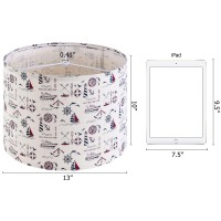 Goso Drum Beige Lamp Shades Set Of 2 Mediummulticolor Nautical Navy Printed Lampshades For Table Floor Bedside Lamps 131310