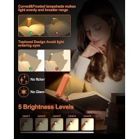 Neonit Reading Light Rechargeable Book Light For Reading In Bed Upgraded Portable Clipon Led Bookmark Lamp With Damping Hinge 8