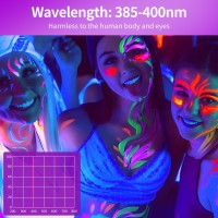 Shgpoda 42W Black Light Bar With 525Ft Cord And Switch Light Up 23X23Ft Waterproof 40 Leds Blacklights For Glow Party Hallow