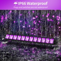 Shgpoda 42W Black Light Bar With 525Ft Cord And Switch Light Up 23X23Ft Waterproof 40 Leds Blacklights For Glow Party Hallow