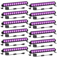 Shgpoda 42W Black Light Bar With 525Ft Cord And Switch Light Up 23X23Ft X12 Waterproof 40 Leds Blacklights For Glow Party Ha