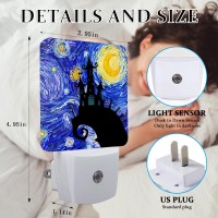 Slhfdkl Starry Night Light Pluginto Wall Halloween Nightlight Lamp With Dusk To Dawn Sensor Led Lamp 05W Energy Efficient Fo