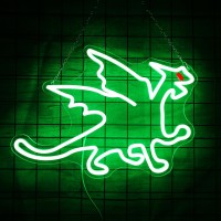 Green Dragon Neon Sign Green Led Neon Light Wall Decor For Kids Bedrooms Gamerooms Bars And Special Occasions Green Dragon Neon