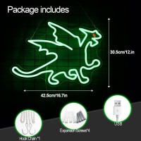 Green Dragon Neon Sign Green Led Neon Light Wall Decor For Kids Bedrooms Gamerooms Bars And Special Occasions Green Dragon Neon