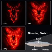 Fvkclto Antelope Neon Signs Adjustable Led Neon Lights Antelope Anime Neon Sign Room Decoration Lights For Boys Room Kid Bedroo