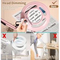 Hitti 2200 Lumens 10X Magnifying Glass With Light And Stand 24W Super Bright Esthetician Light Magnifier Stepless Dimmable Han