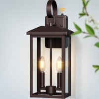 Extra Large Exterior Lighting Fixtures Bronze Dusk Till Dawn Outdoor Light Fixture 2Light Outdoor Wall Fixture With E12 Socke