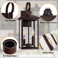 Extra Large Exterior Lighting Fixtures Bronze Dusk Till Dawn Outdoor Light Fixture 2Light Outdoor Wall Fixture With E12 Socke