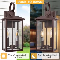 Extra Large Exterior Lighting Fixtures Bronze Dusk Till Dawn Outdoor Light Fixture 2Light Outdoor Wall Fixture With E12 Socke