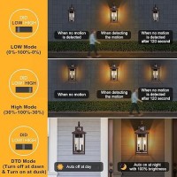 Large Exterior Light Motion Sensor 18 Bronze Dusk To Dawn Outdoor Light 2Light Brown Outdoor Light Fixture Aluminum Outdoo