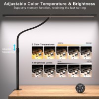 Amazlit Desk Lamp For Home Office Desk Light With Remote Control Monitor Light With Telescopic Rod Gesture Sensing Office Lam