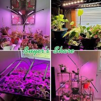 Garpsen Grow Lights For Indoor Plants 80 Leds Full Spectrum Plant Light With Clip 5 Dimming Levels 3 Colors Grow Lamp With T