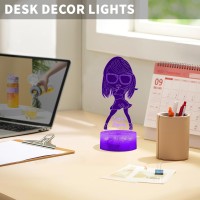 Jmmfidy Ts Night Light For Room Decor With Usb Cable And Touch Sensor Bedside Nightstand 7 Colors Cool Night Light Christmas