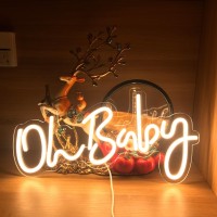 Kenfari 163 X 83 Oh Baby Neon Sign Oh Baby Sign For Backdrop Oh Baby Light Up Sign