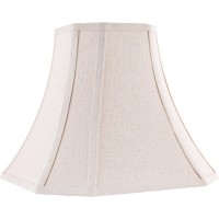 Jerhous Beige Square Cut Corner Bell Lamp Shade Medium Lampshade 65Top 13Bottom 106Hightspider Rustic Lamp Shade For