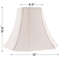 Jerhous Beige Square Cut Corner Bell Lamp Shade Medium Lampshade 65Top 13Bottom 106Hightspider Rustic Lamp Shade For