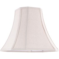 Jerhous Beige Square Cut Corner Bell Lamp Shade Medium Lampshade 65Top 13Bottom 106Hightspider Rustic Lamp Shade For