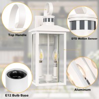 White Motion Sensor Light Outdoor 18 Etl Listed Outdoor Lights With Sensor Detection 2Light Aluminum White Outdoor Light Fi